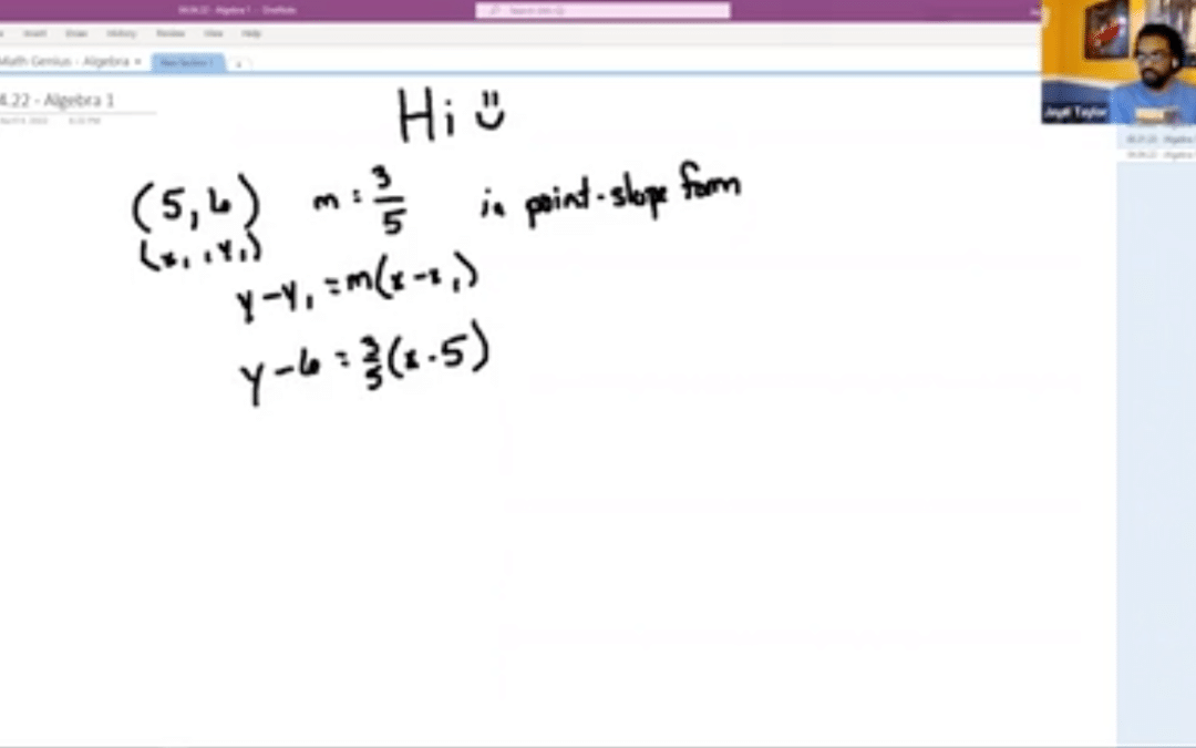 Tutor Session – Algebra 1 – 4 April, 2022