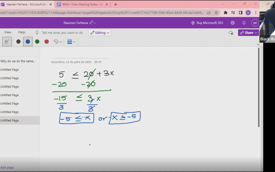 Summer Session – Algebra – 11 July 2022