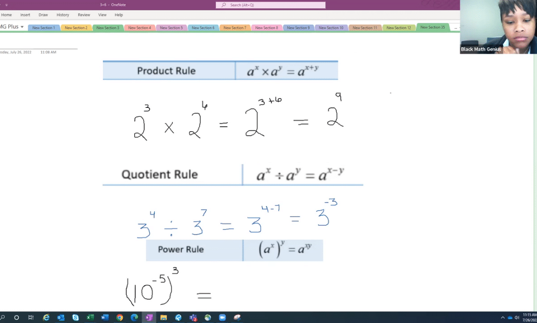 Summer Session – Algebra – 26 July 2022