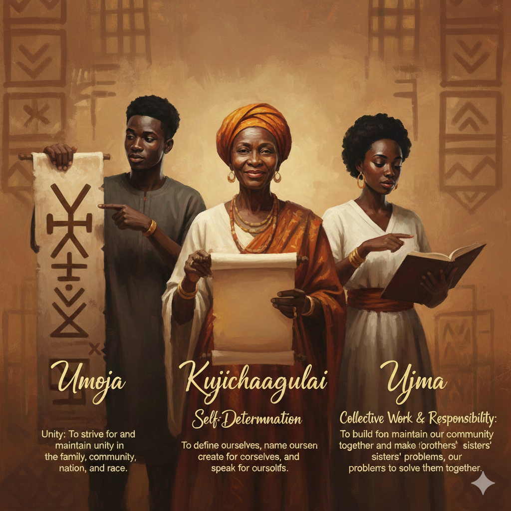 Live Class 96 Nguzo Saba: UMOJA…KUJICHAGULIA…UJIMA Principles – Damon Tyler