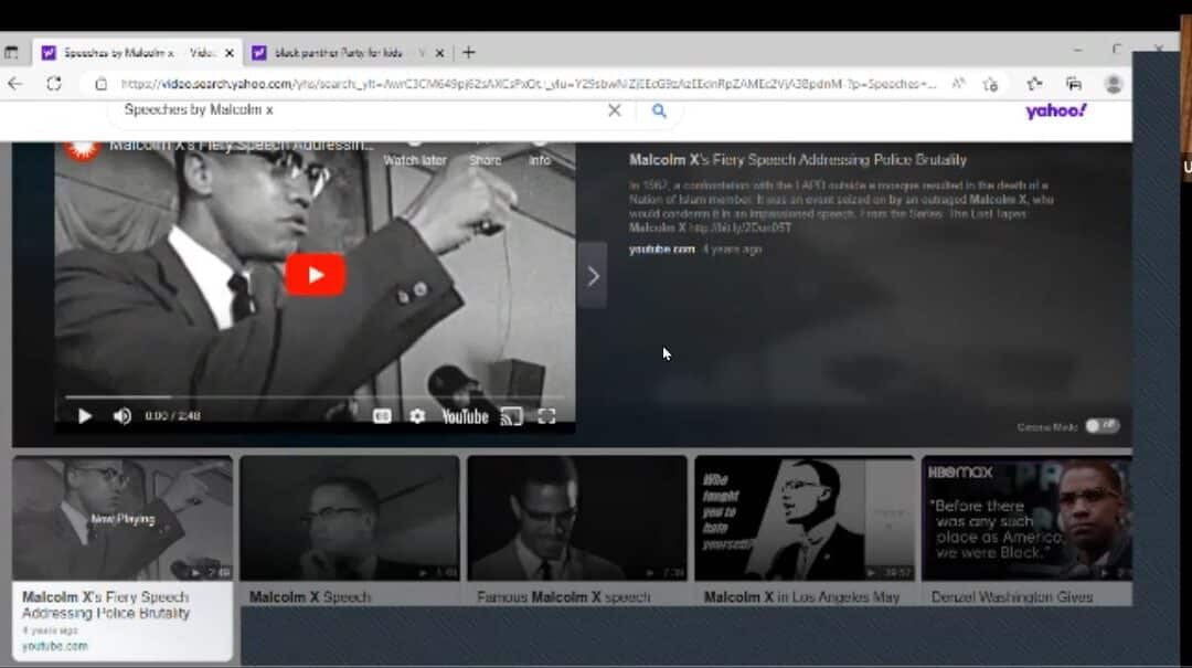 Live Class 108 What I Remember About Malcolm X and The Black Panther Movement – Gwen Ebron